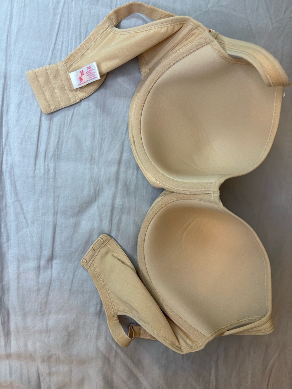 NWT Essential Bodywear 38F Nude Seamless T-Shirt Bra Full Coverage - Picture 4 of 7